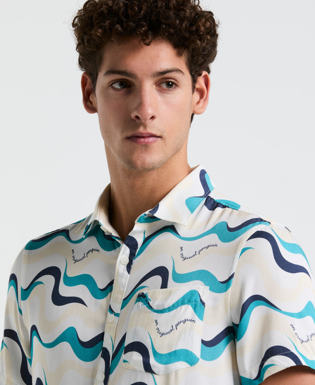 All-Over Multiwave Print Shirt