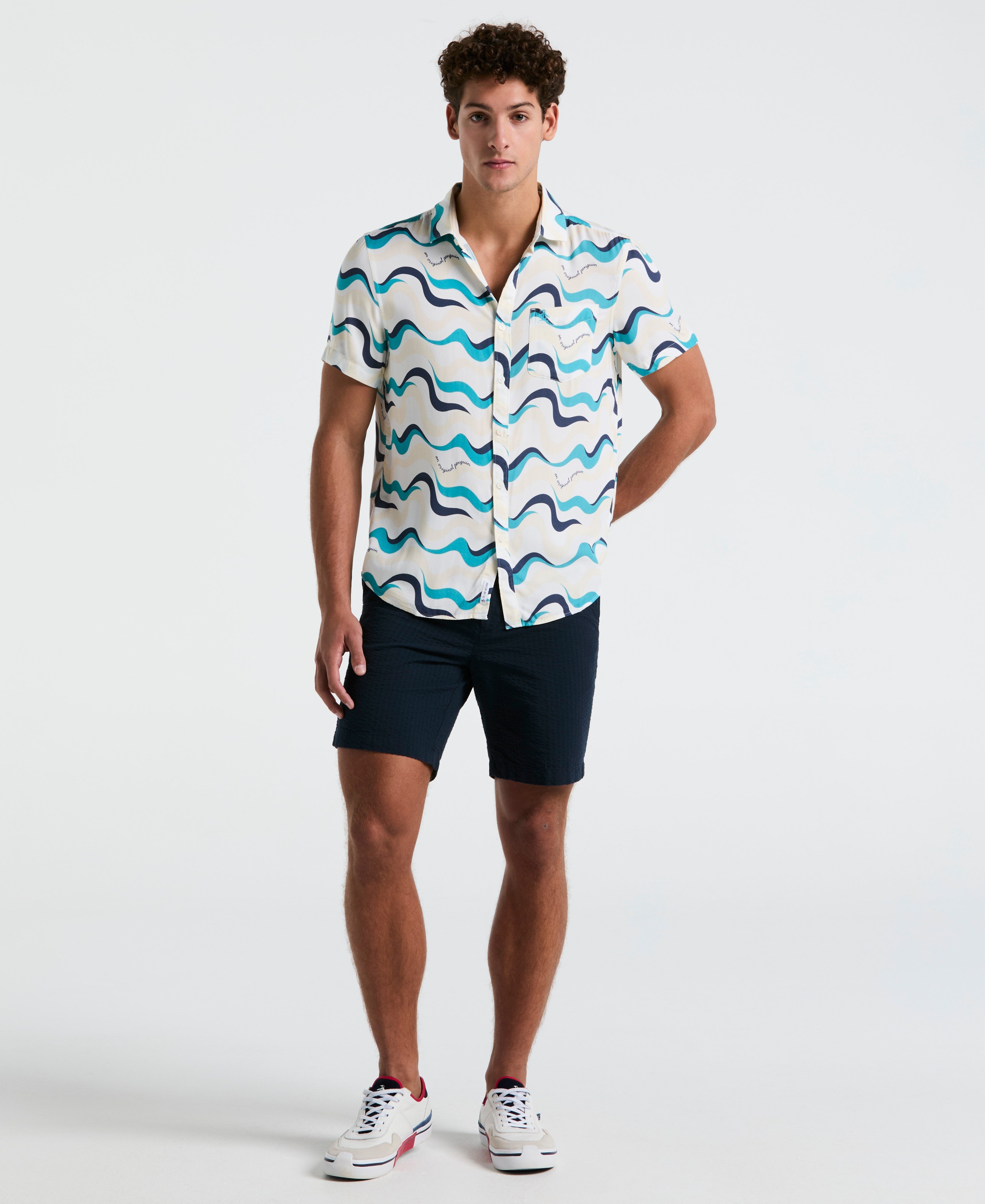 All-Over Multiwave Print Shirt
