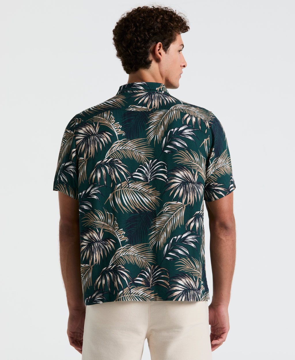 All-Over Palm Leaf Camp Shirt