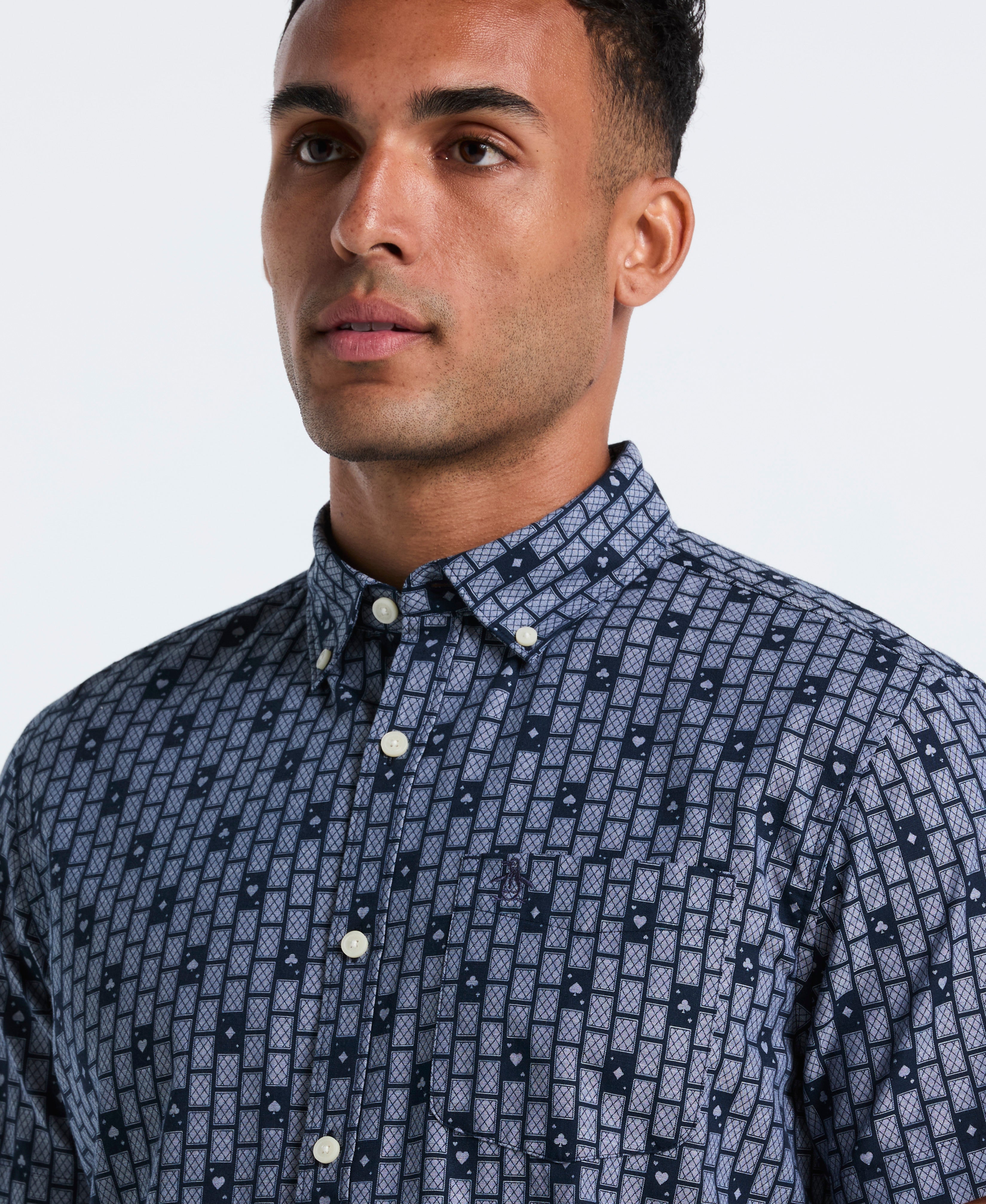 Cards Print Chambray Shirt