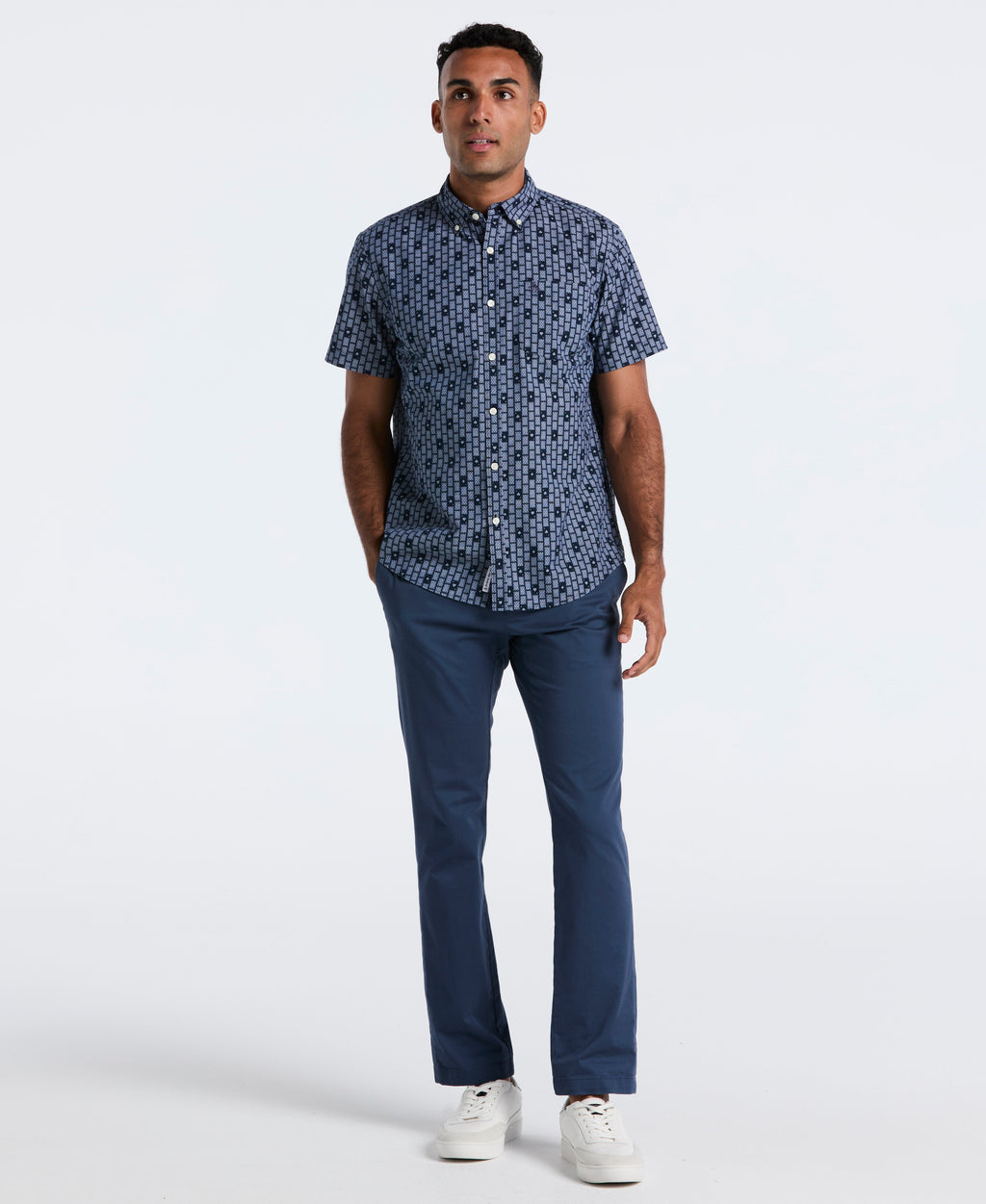Cards Print Chambray Shirt