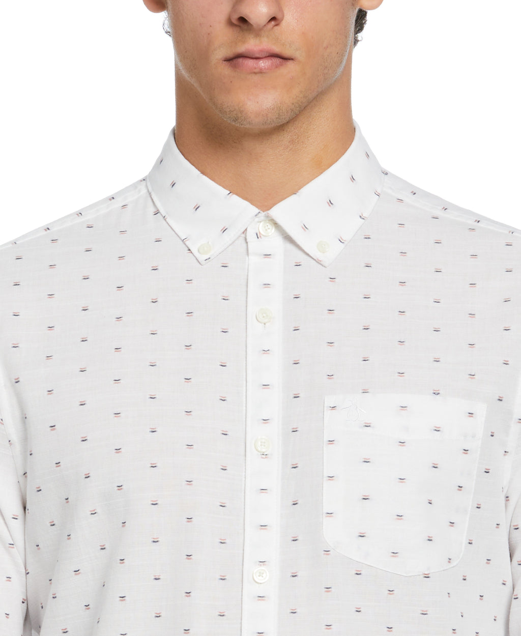 Chambray Dobby Long Sleeve Shirt