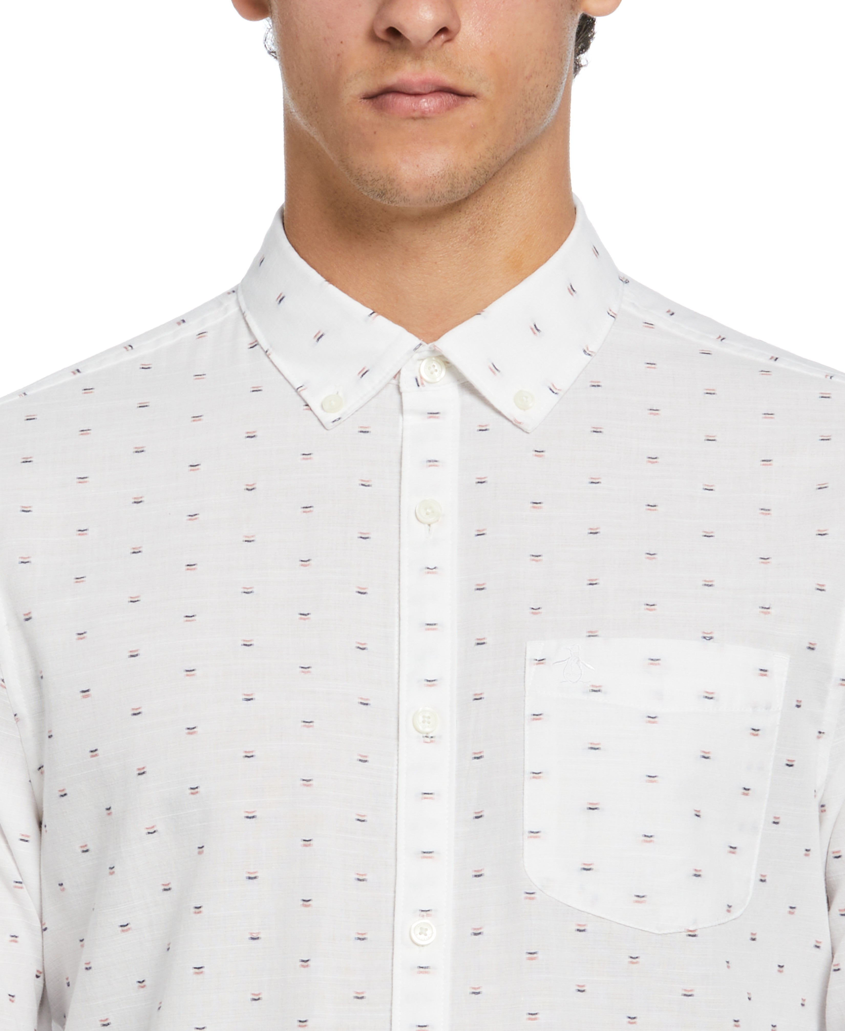 Chambray Dobby Long Sleeve Shirt