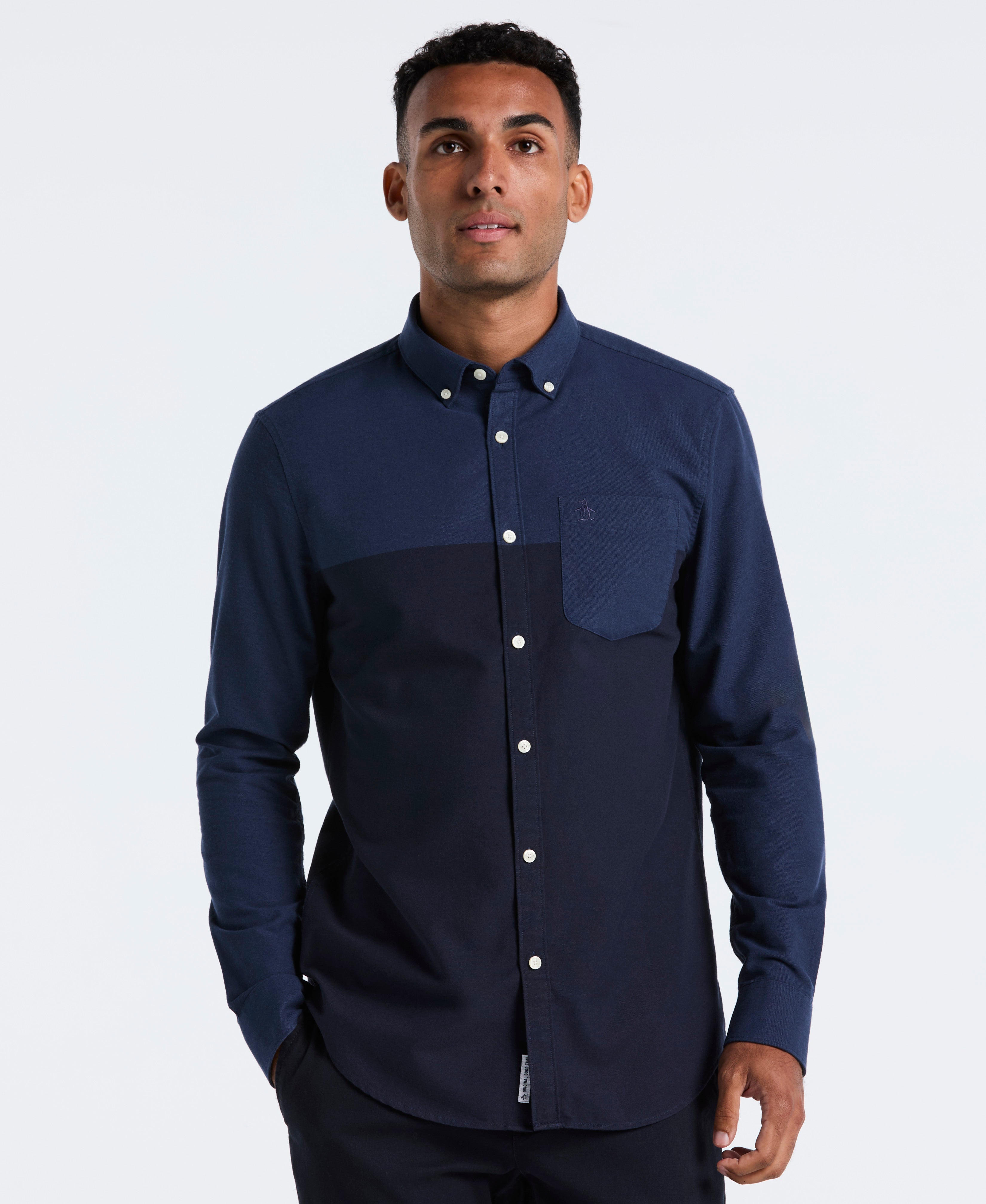 Colorblock Button-Down Oxford Shirt