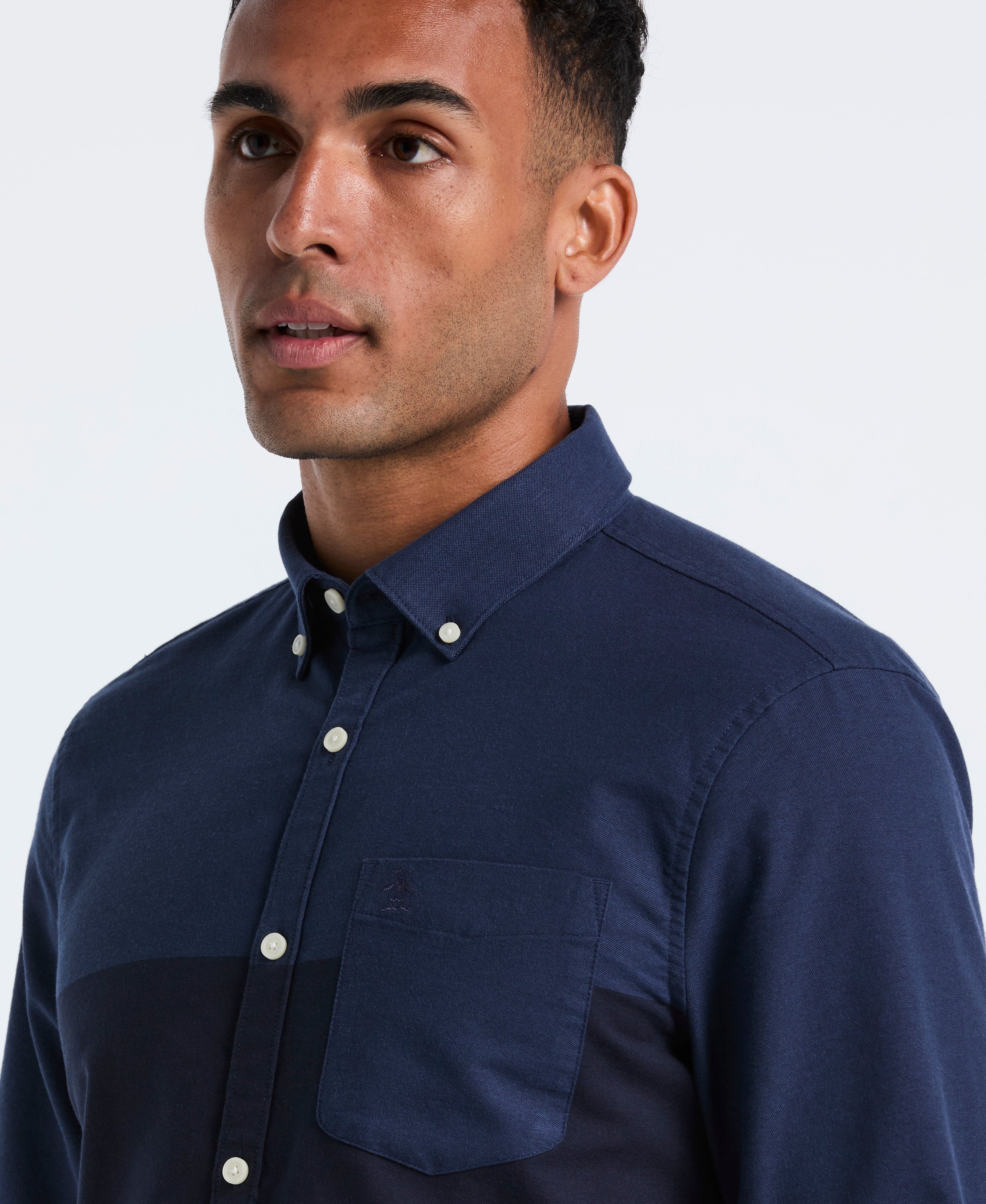 Colorblock Button-Down Oxford Shirt