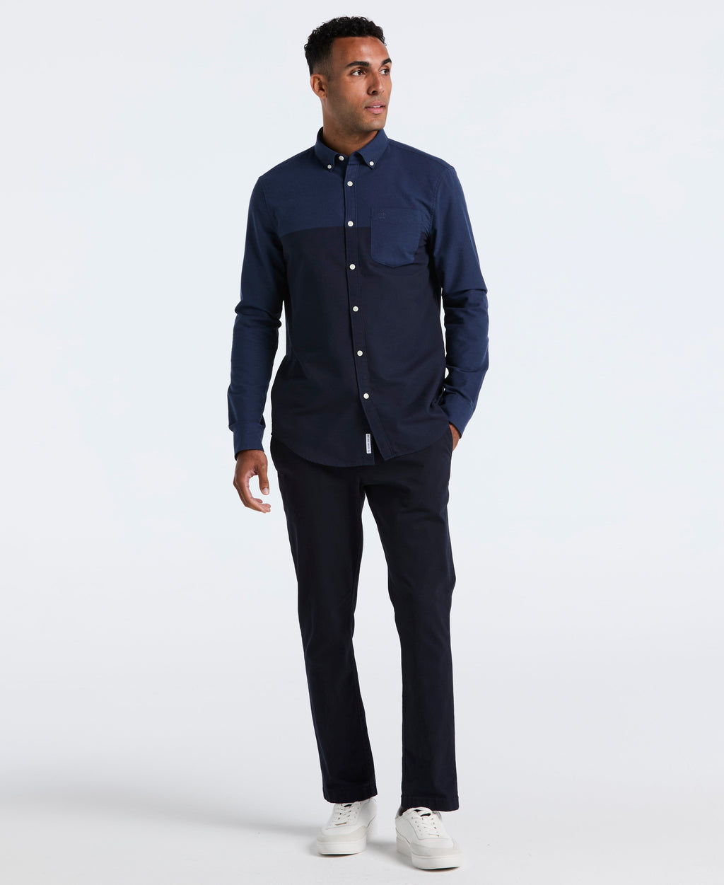 Colorblock Button-Down Oxford Shirt