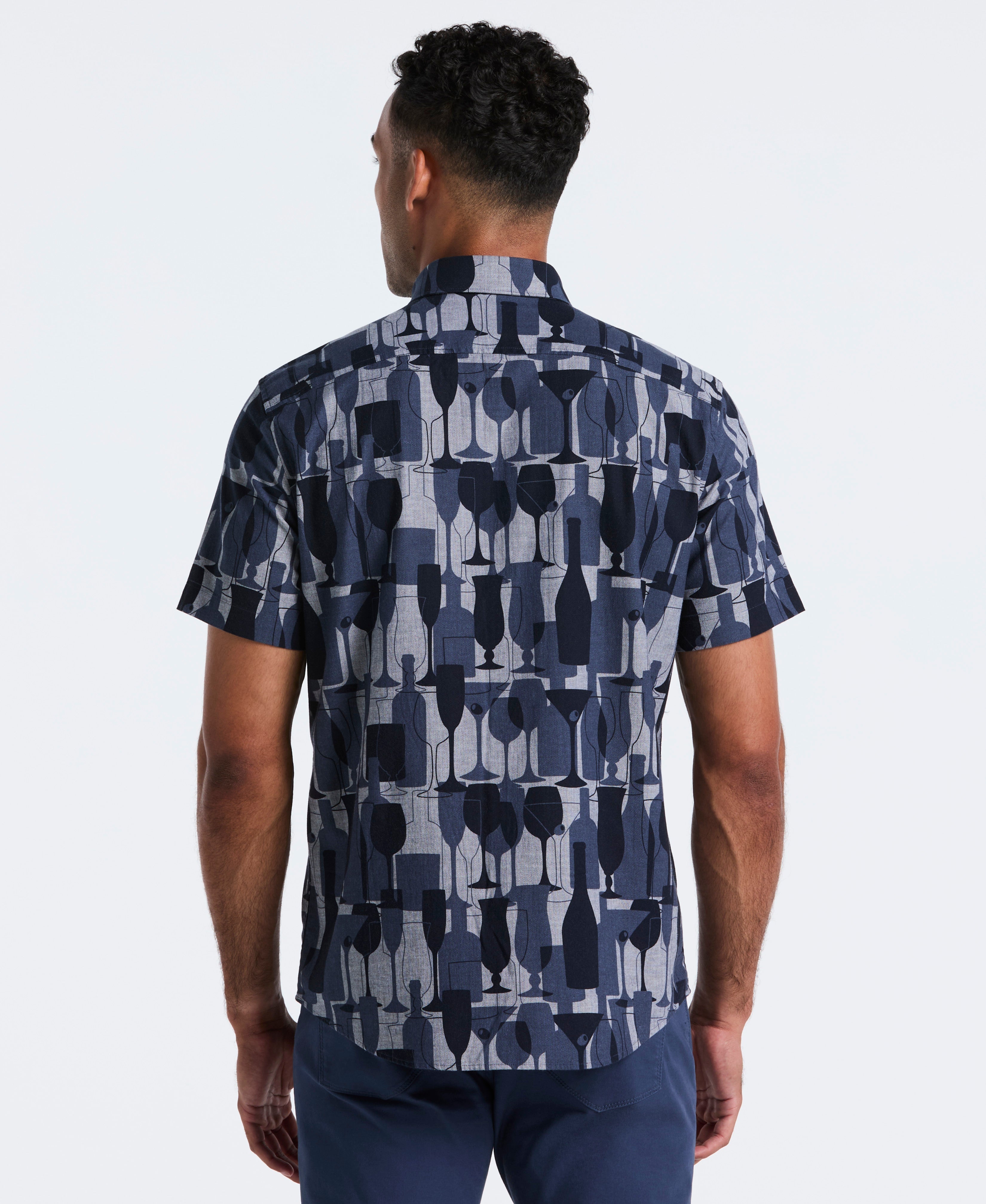 Cotton Cocktail Print Shirt