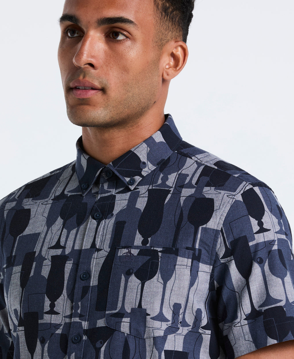 Cotton Cocktail Print Shirt