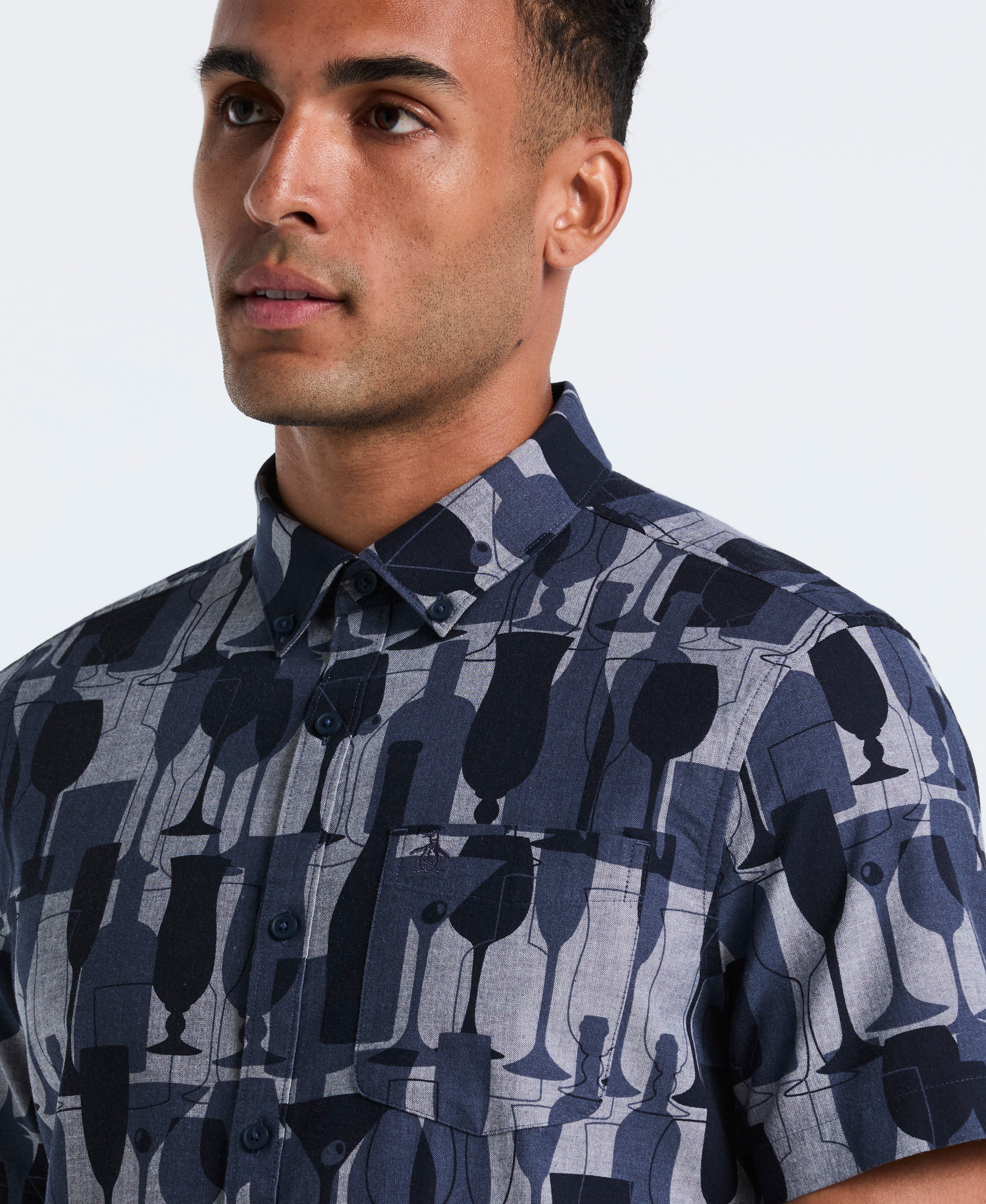 Cotton Cocktail Print Shirt