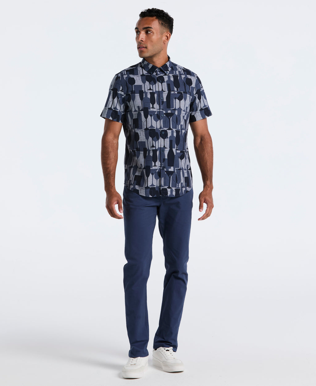 Cotton Cocktail Print Shirt