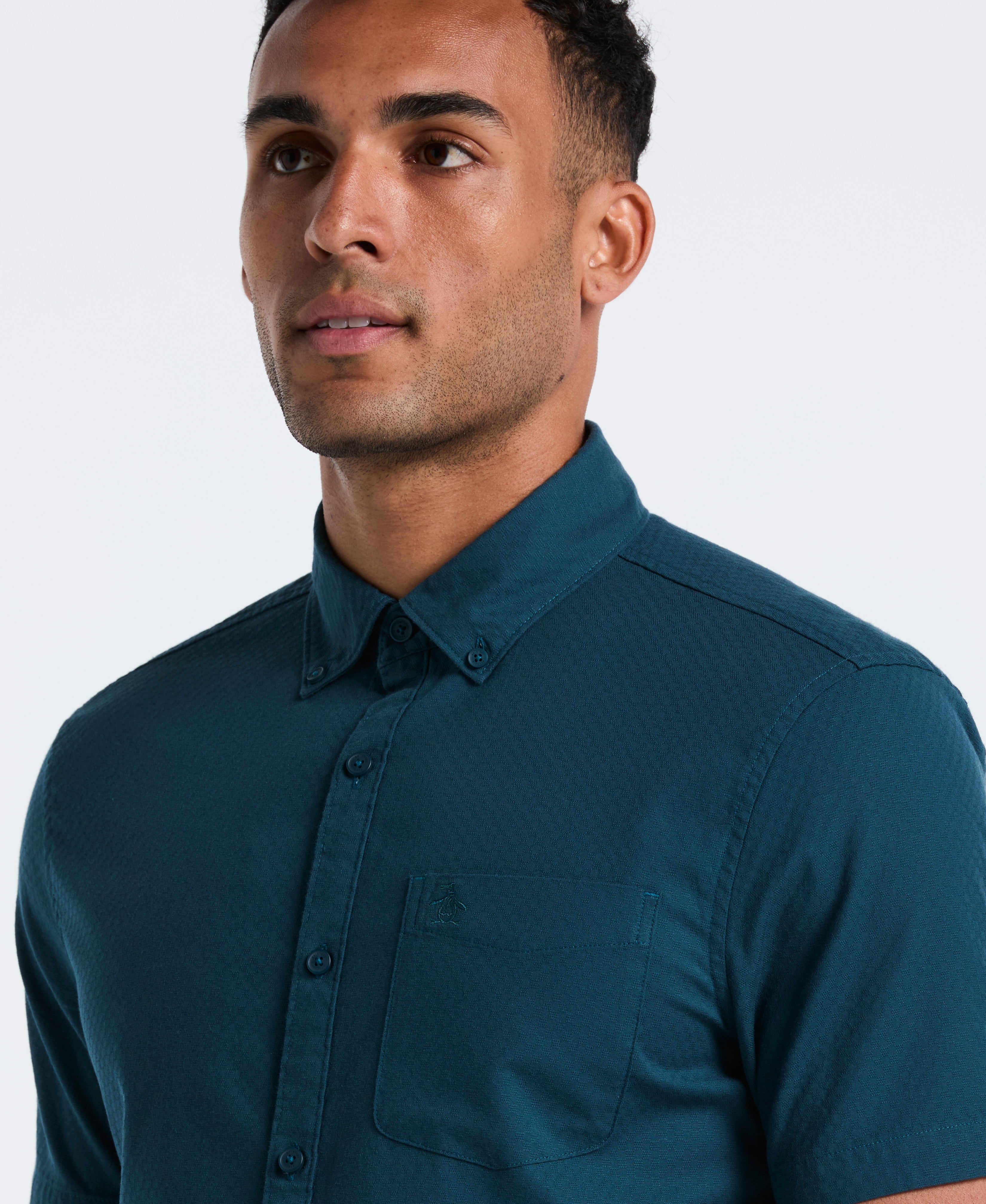 Cotton Dobby Check Shirt