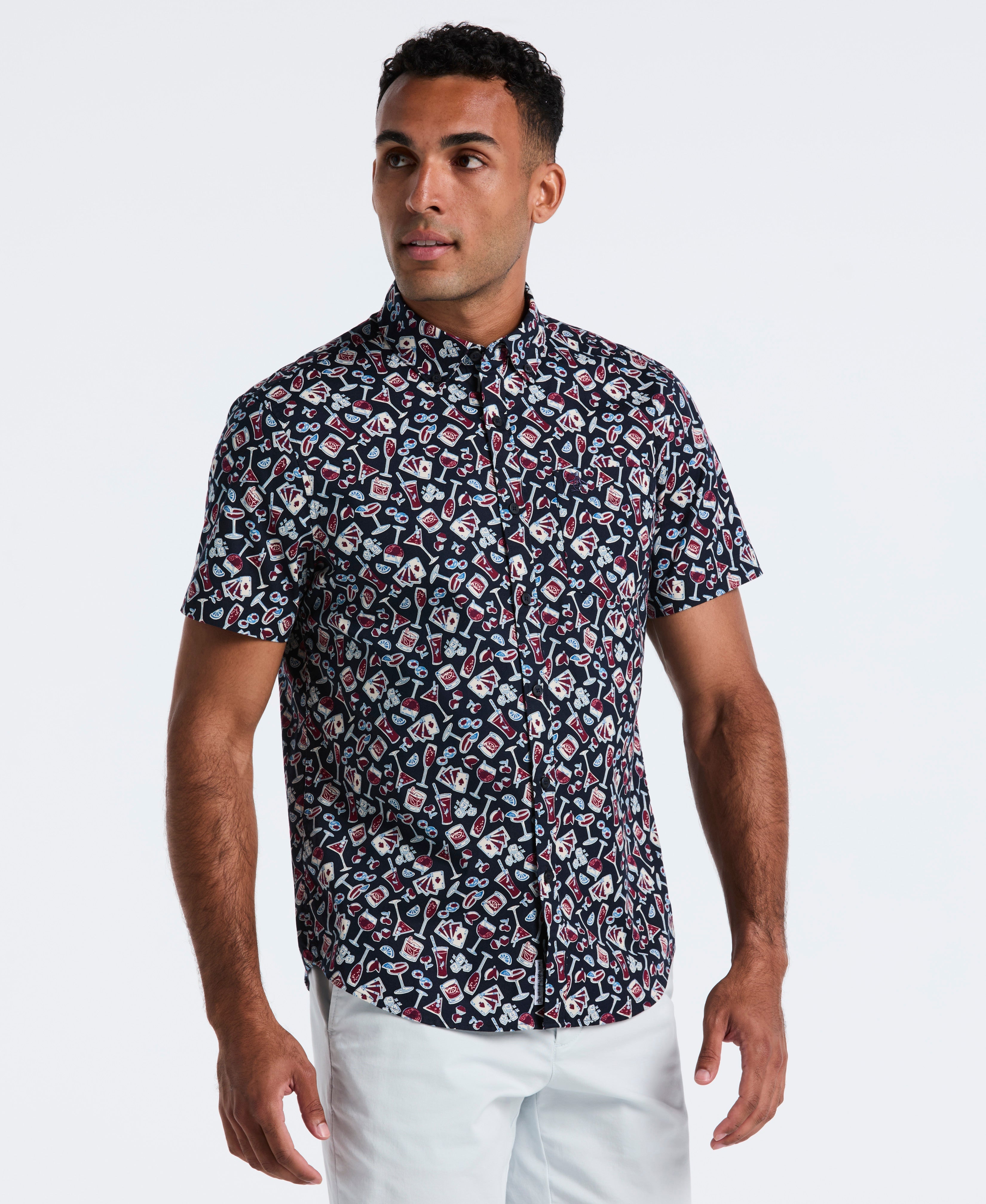 Cotton Drinks Print Shirt