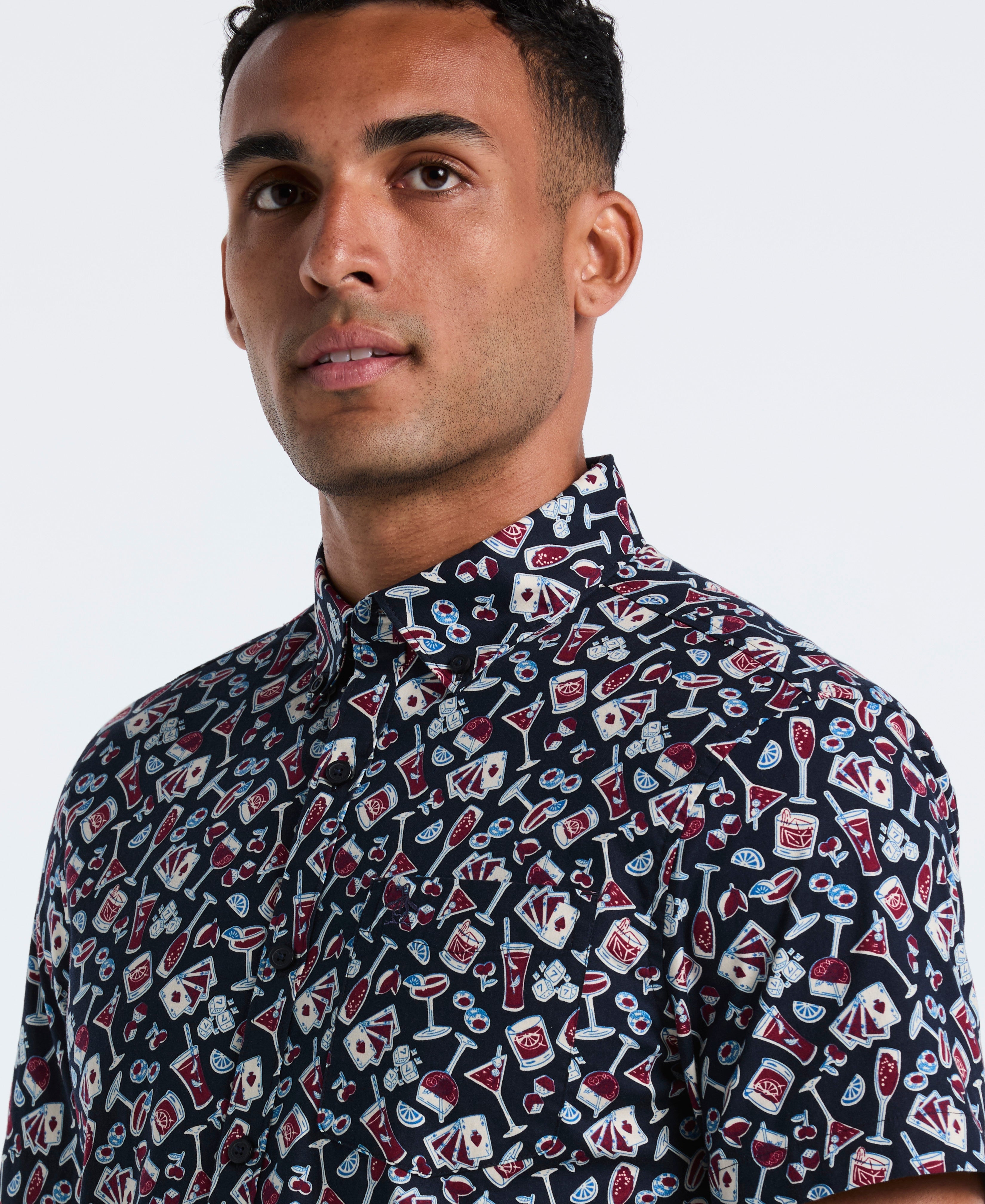 Cotton Drinks Print Shirt