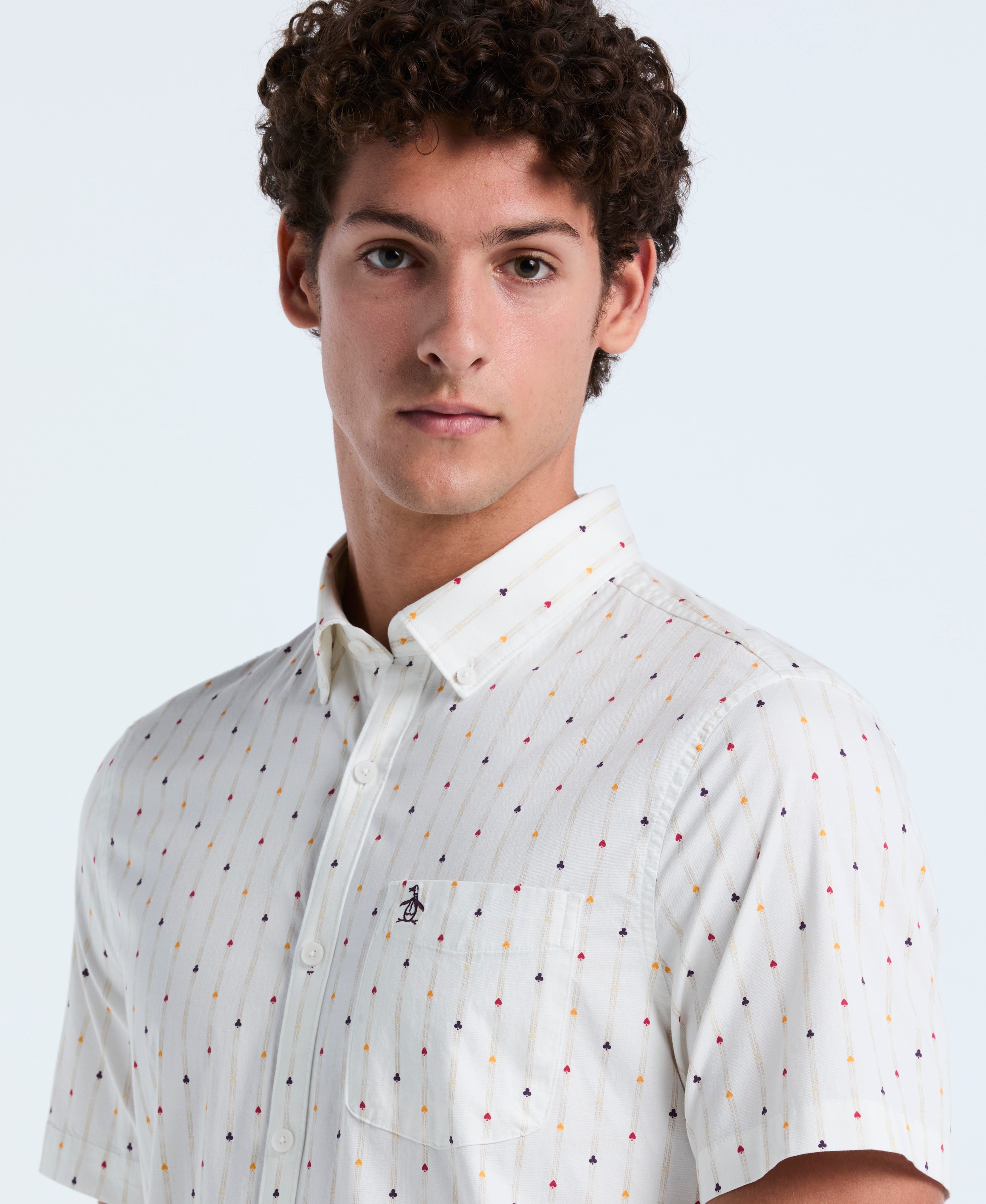 Cotton Stripe Button-Down Shirt