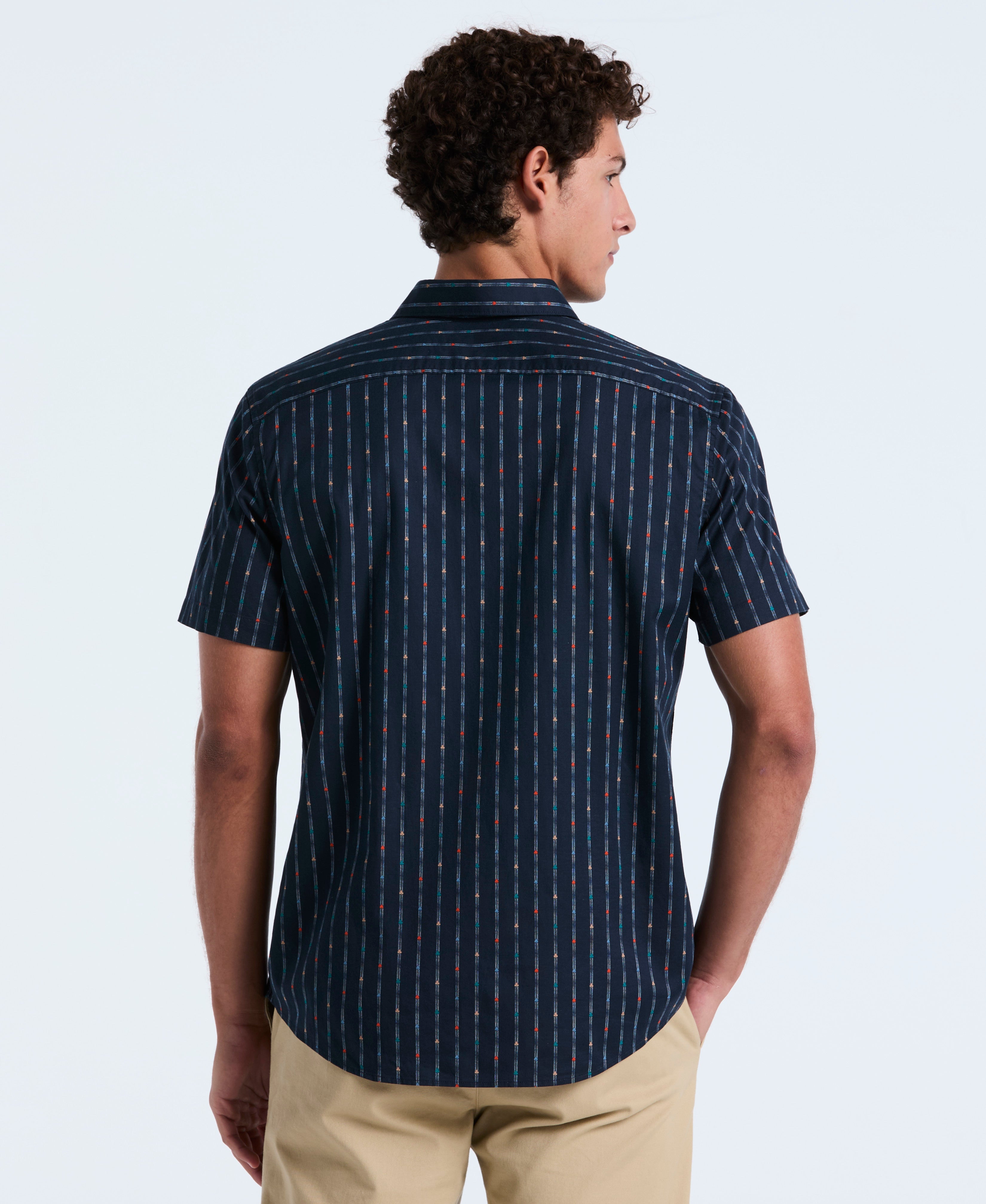 Cotton Stripe Button-Down Shirt