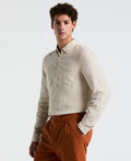 Delave Linen Long Sleeve Pocket Shirt