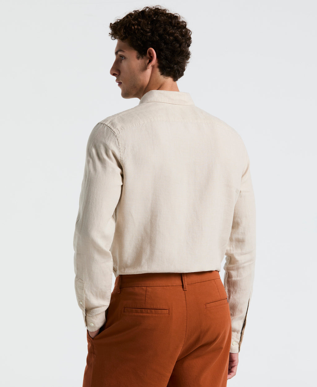 Delave Linen Long Sleeve Pocket Shirt