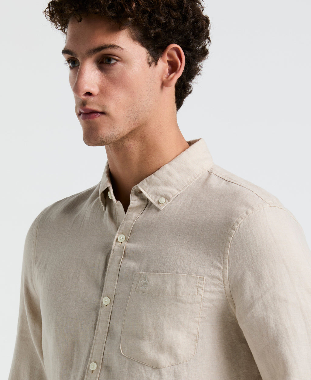Delave Linen Long Sleeve Pocket Shirt