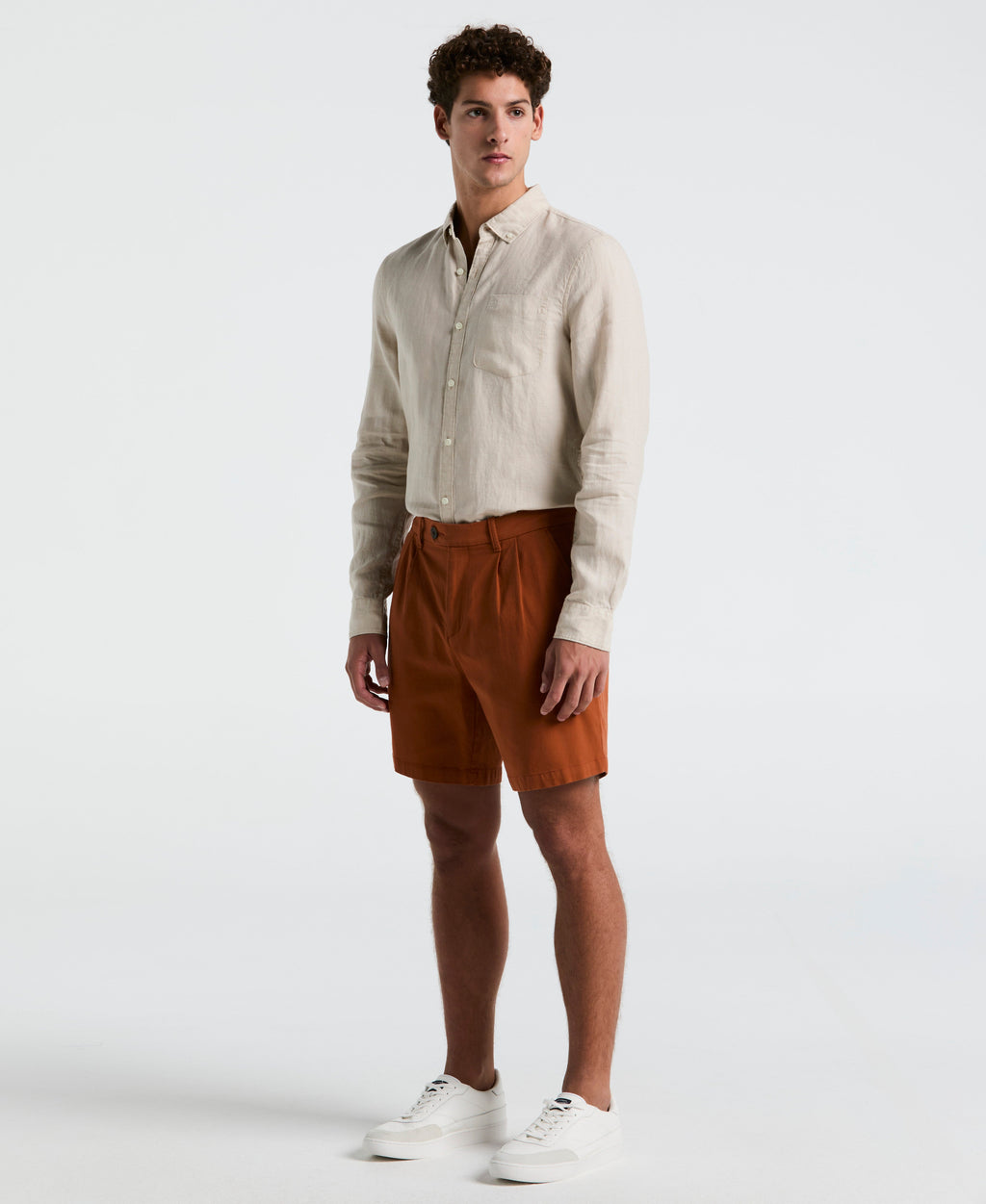 Delave Linen Long Sleeve Pocket Shirt