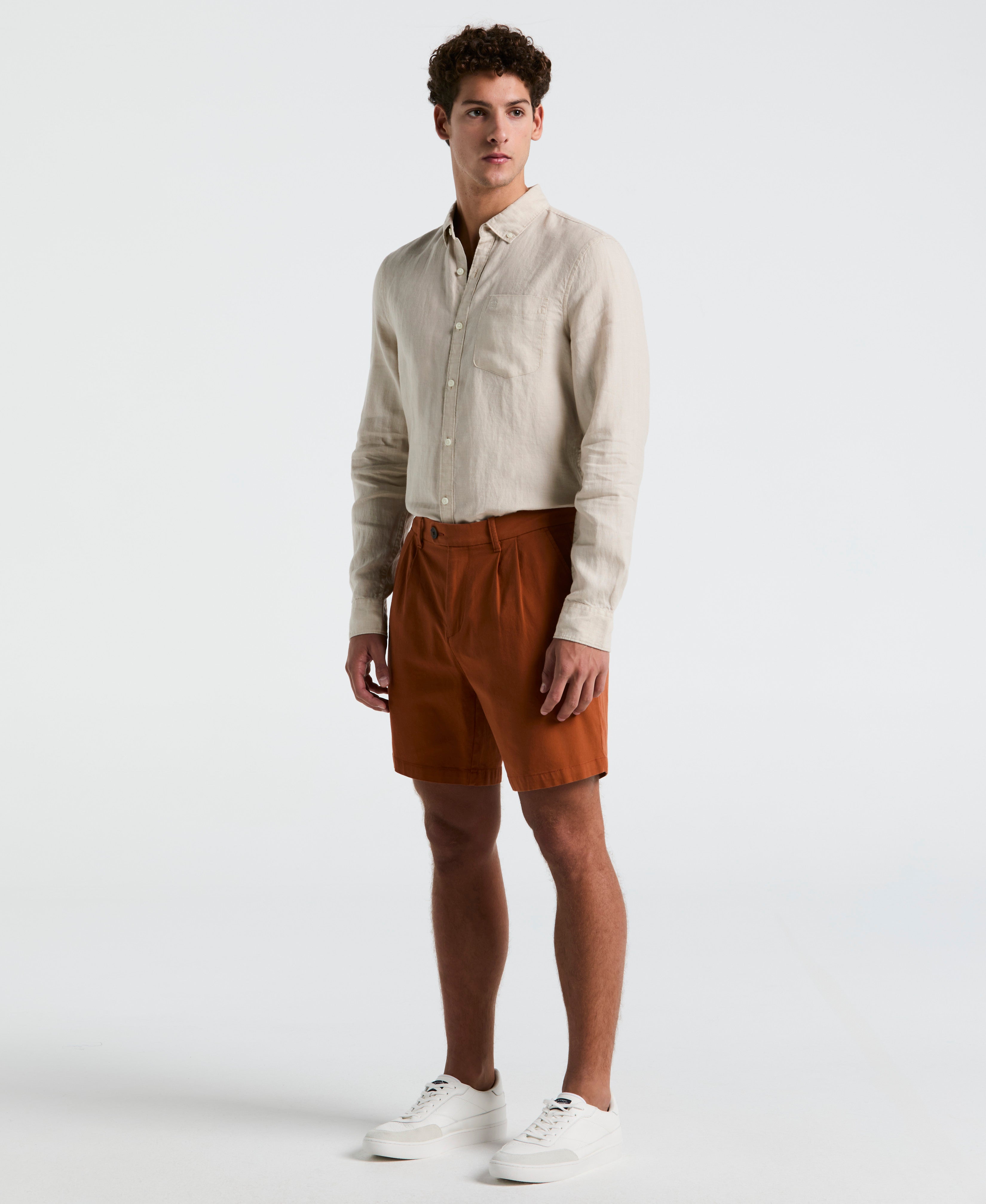 Delave Linen Long Sleeve Pocket Shirt