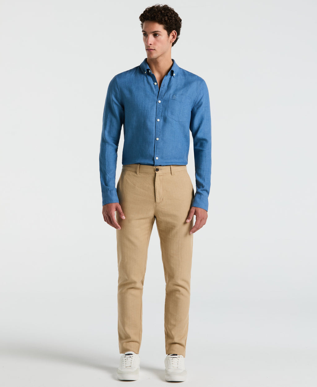 Delave Linen Long Sleeve Pocket Shirt