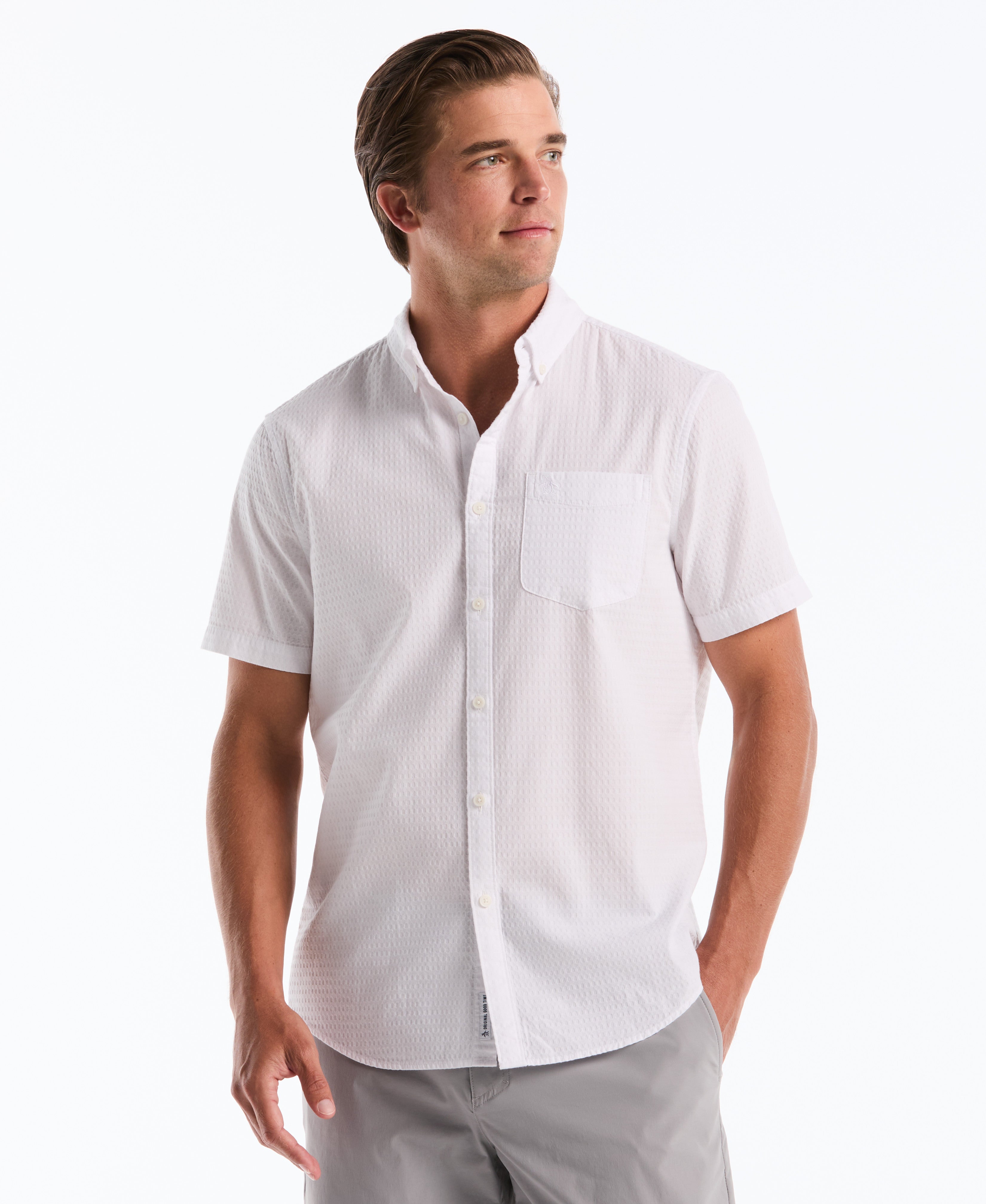 Dobby Striped Plaid Novelty Shirt