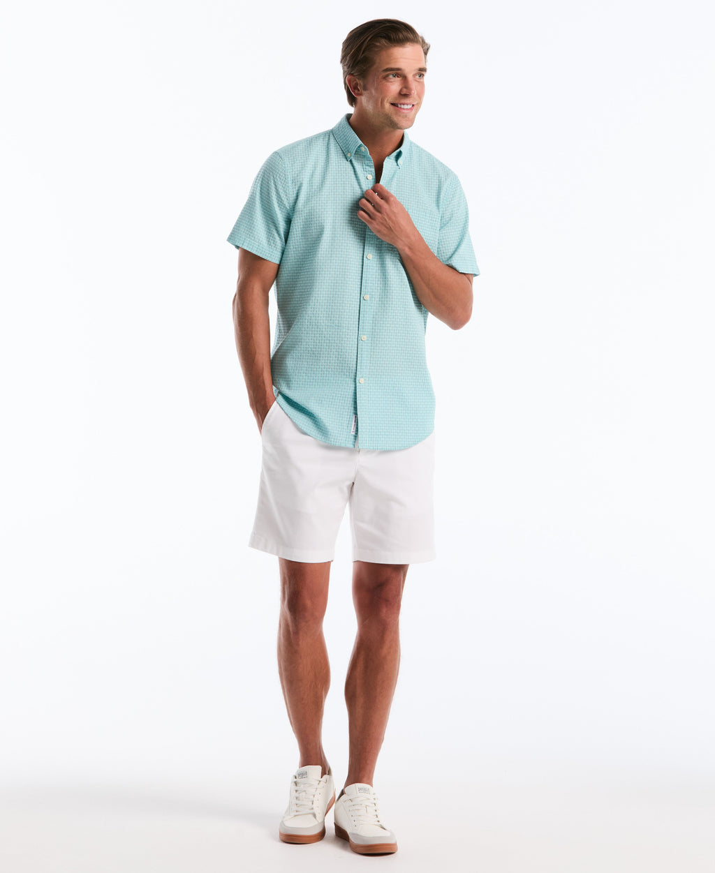 Dobby Striped Plaid Novelty Shirt