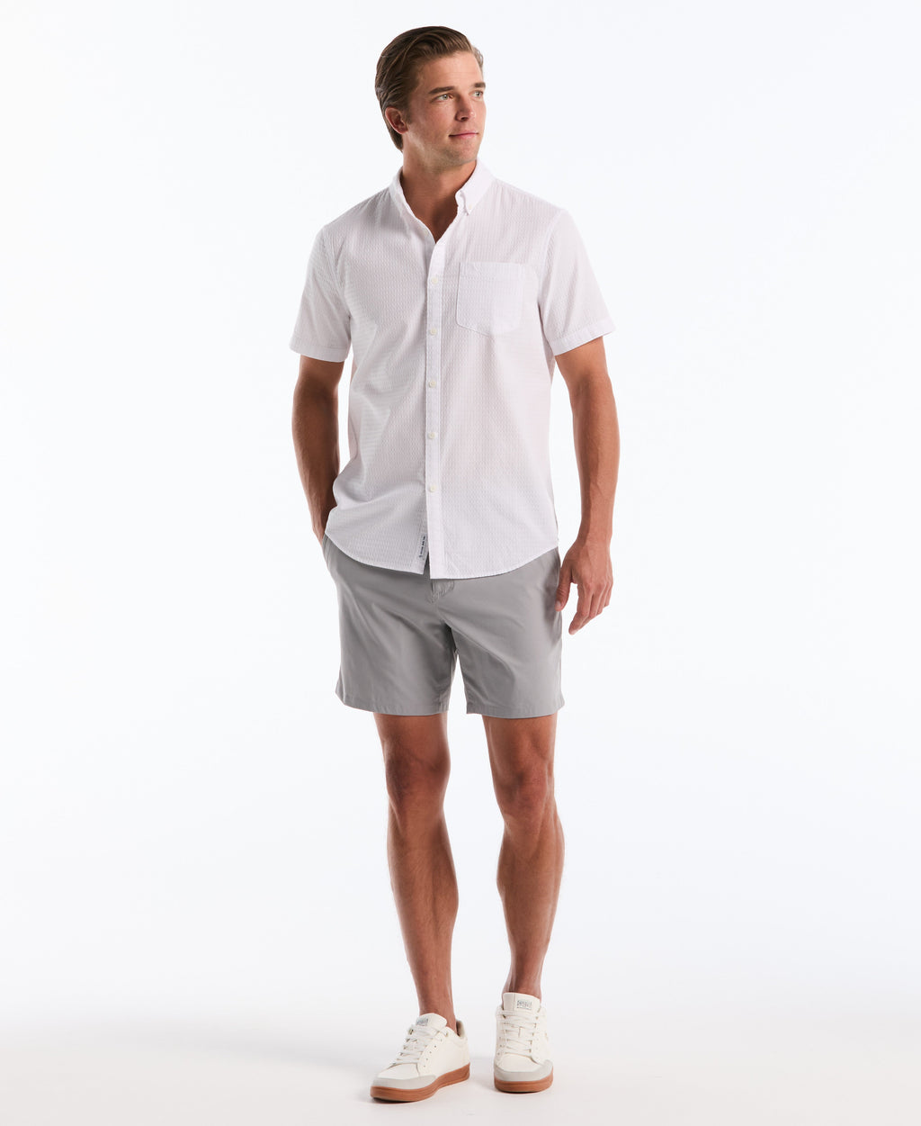 Dobby Striped Plaid Novelty Shirt