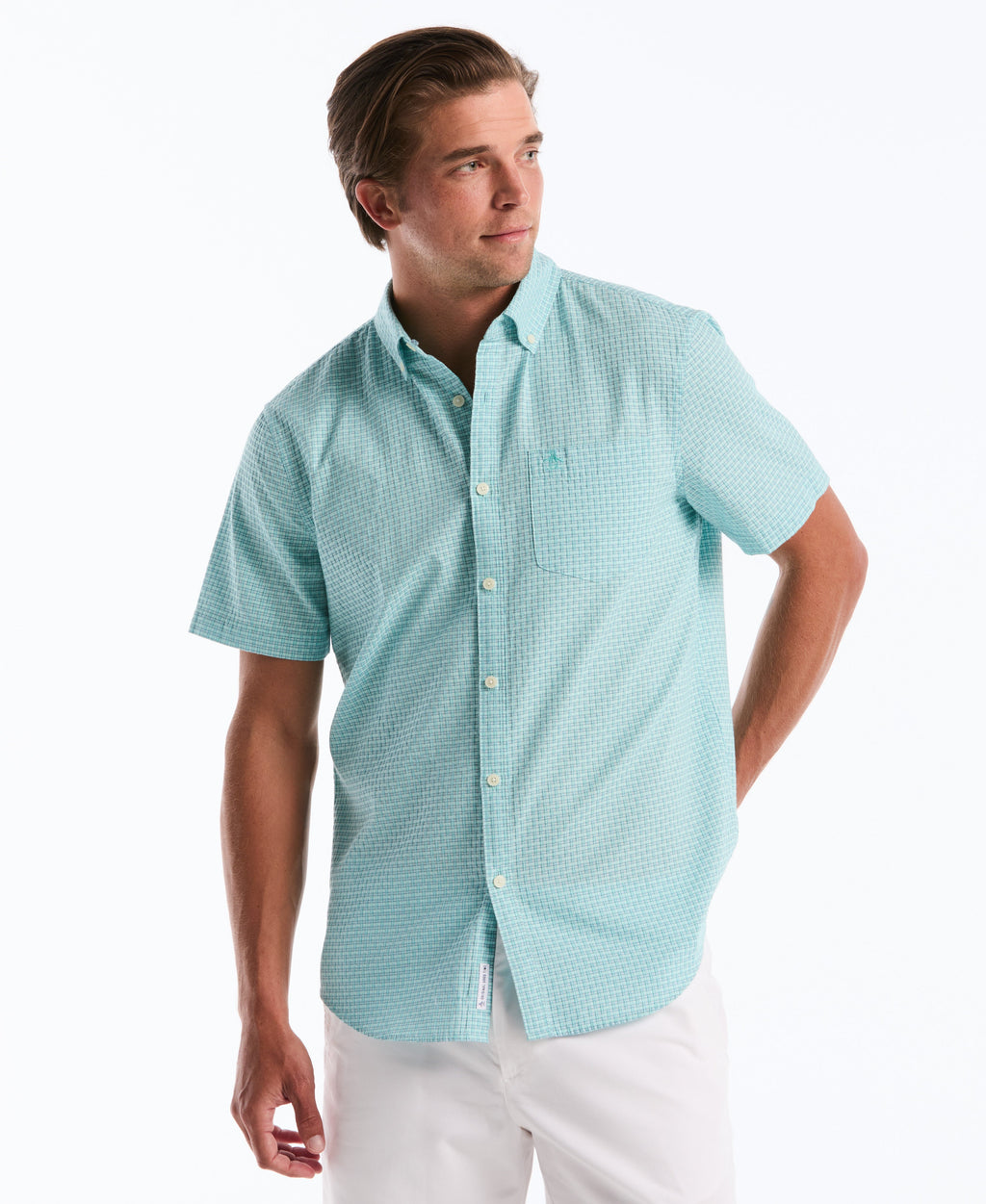 Dobby Striped Plaid Novelty Shirt