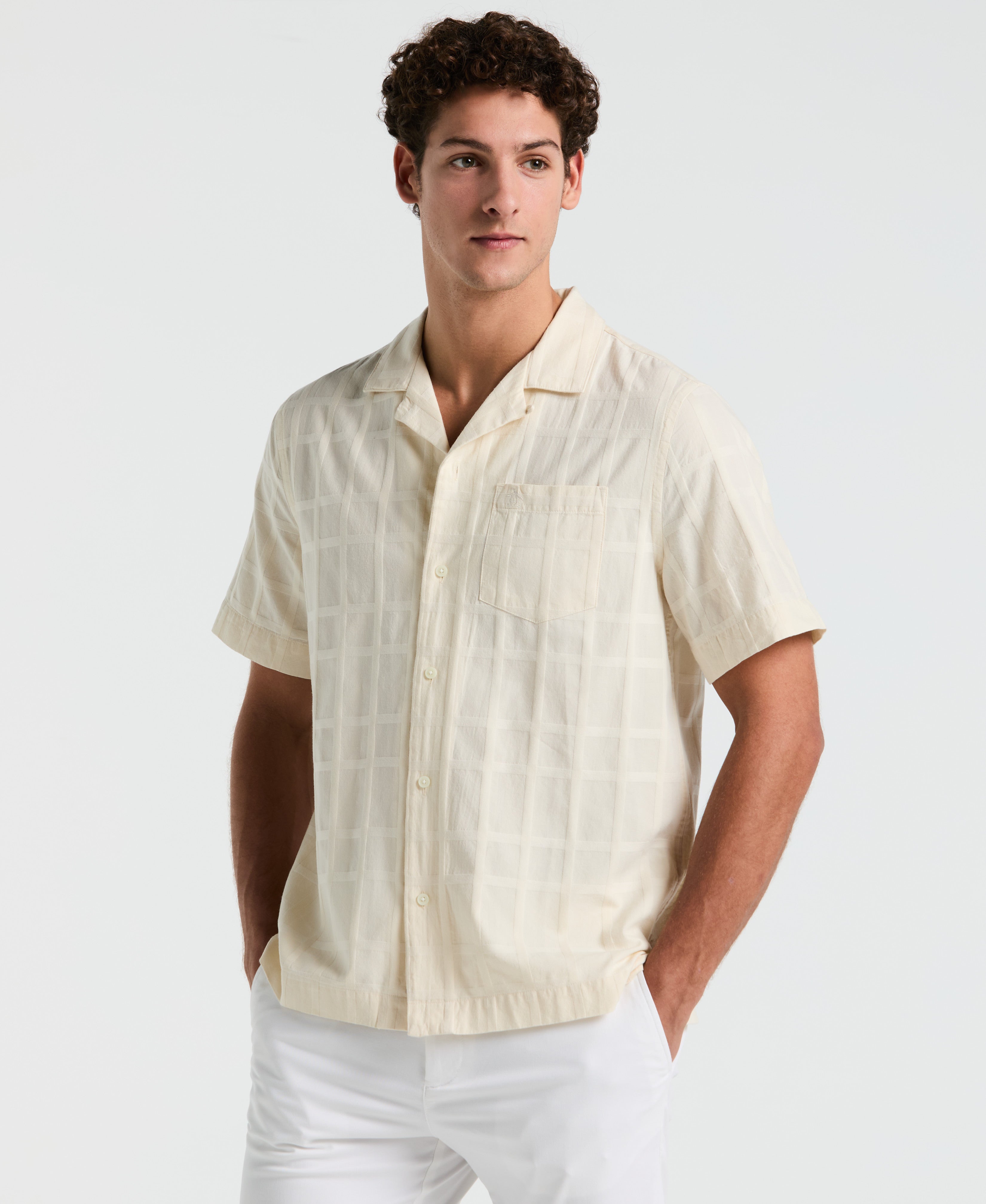 Dobby Tonal Plaid Shirt