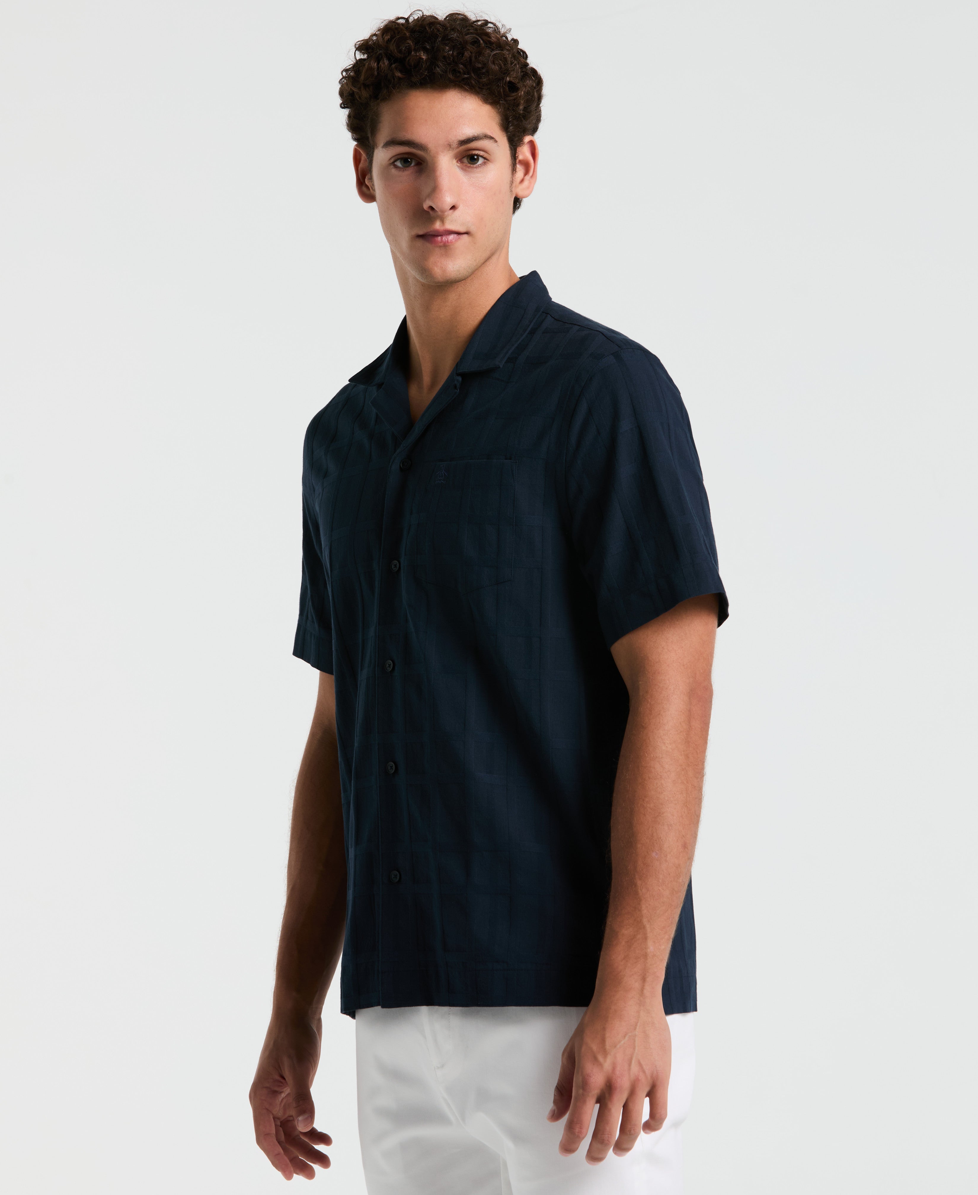 Dobby Tonal Plaid Shirt