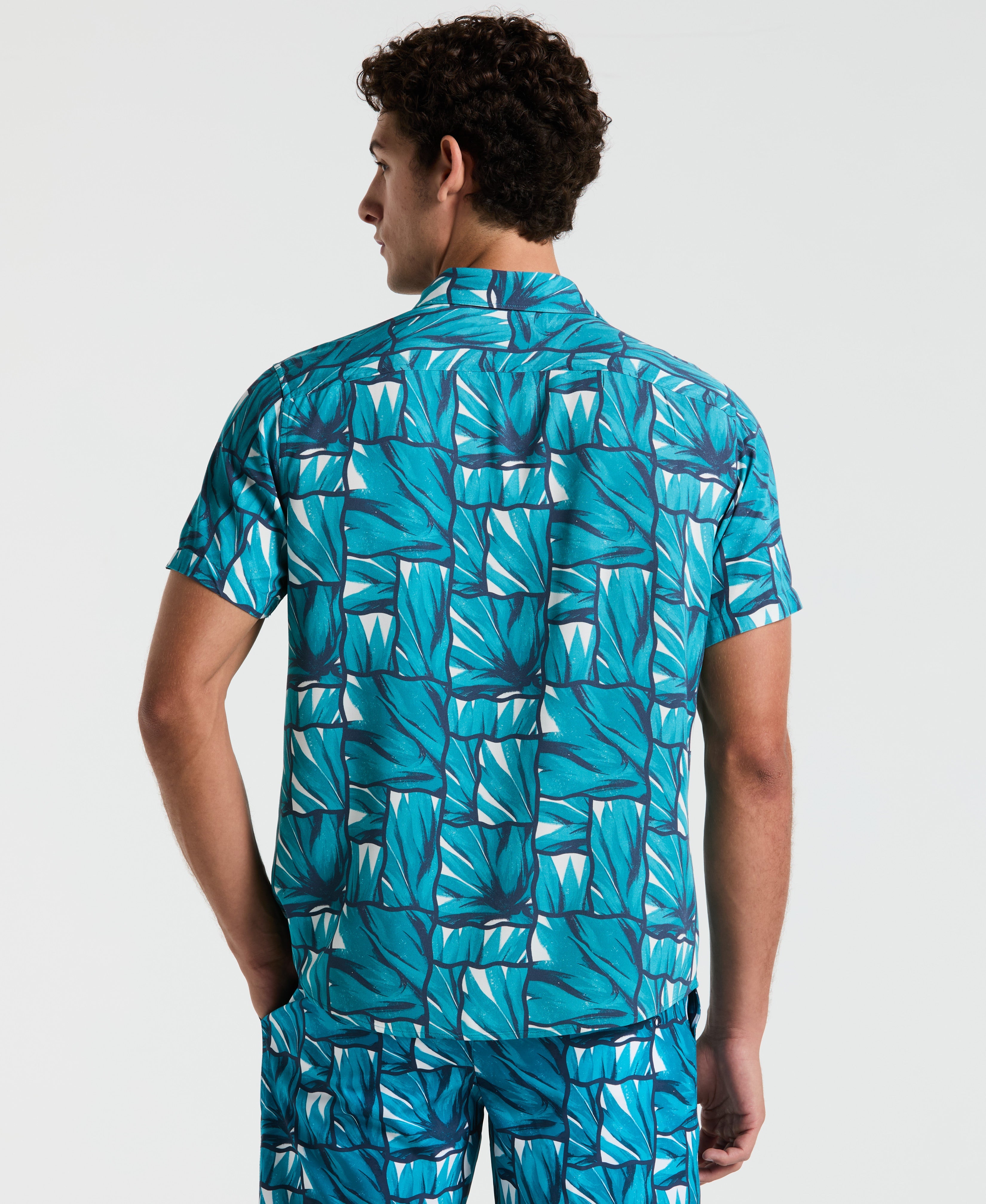 EcoVero™ Agave Tiles Print Shirt