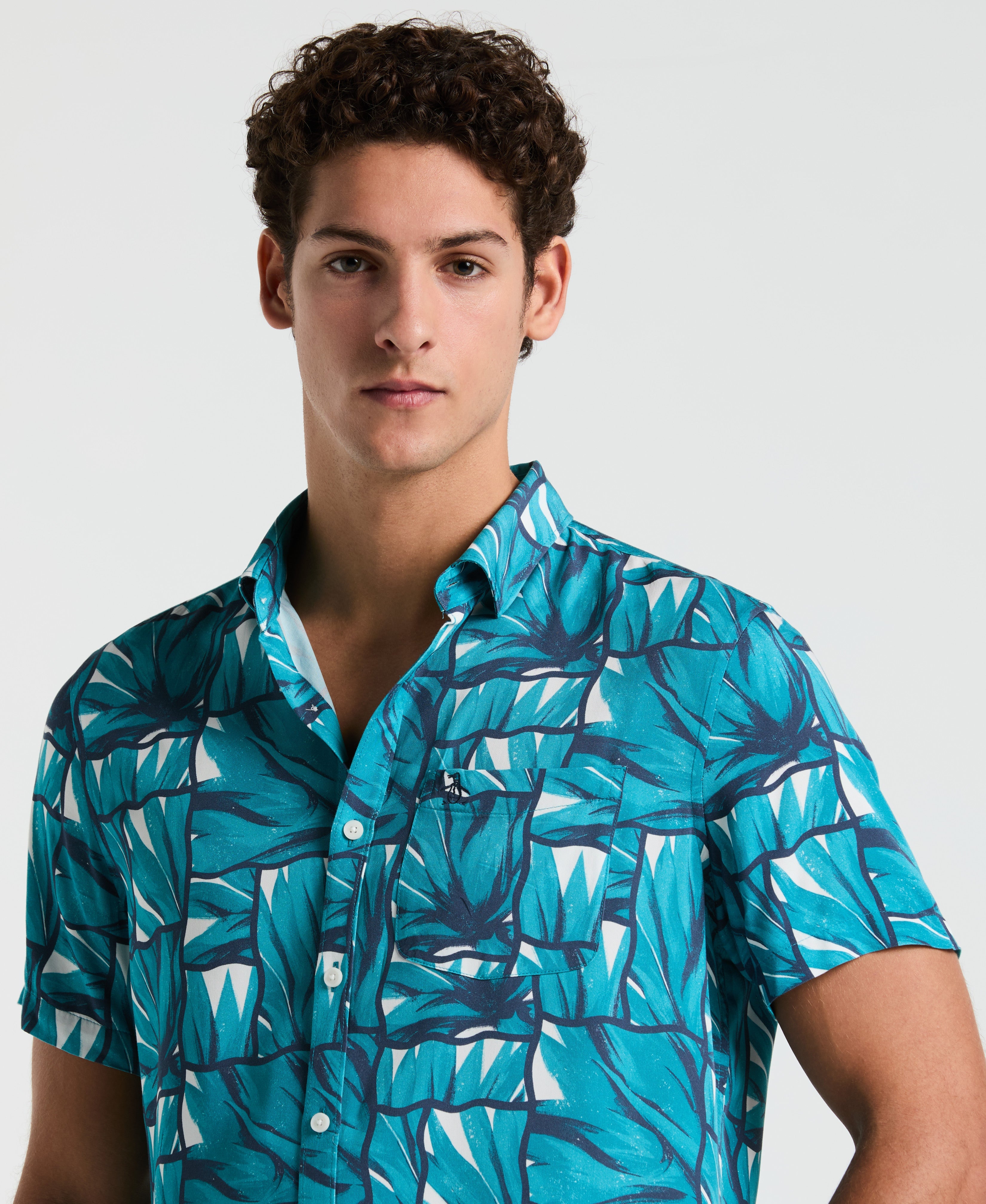 EcoVero™ Agave Tiles Print Shirt