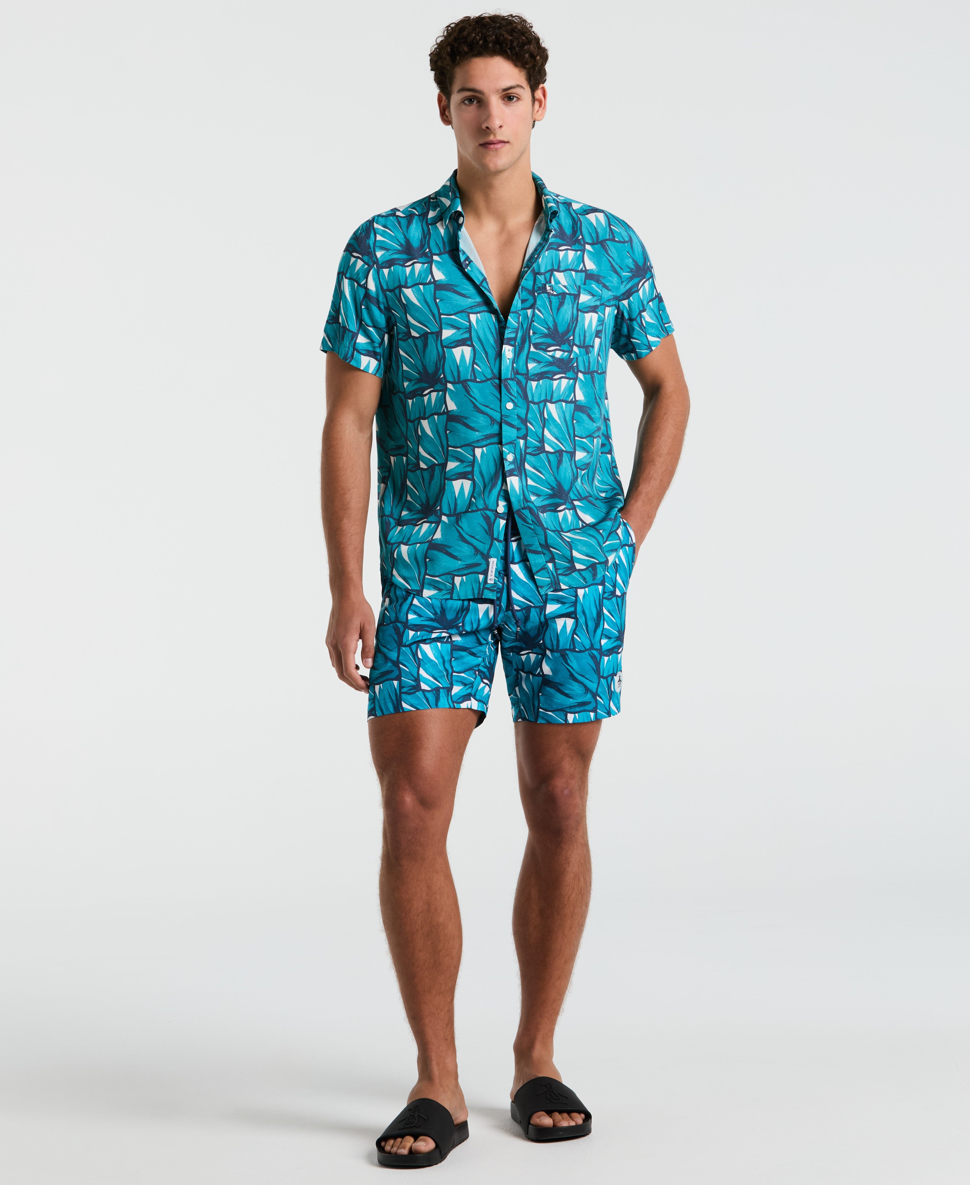 EcoVero™ Agave Tiles Print Shirt