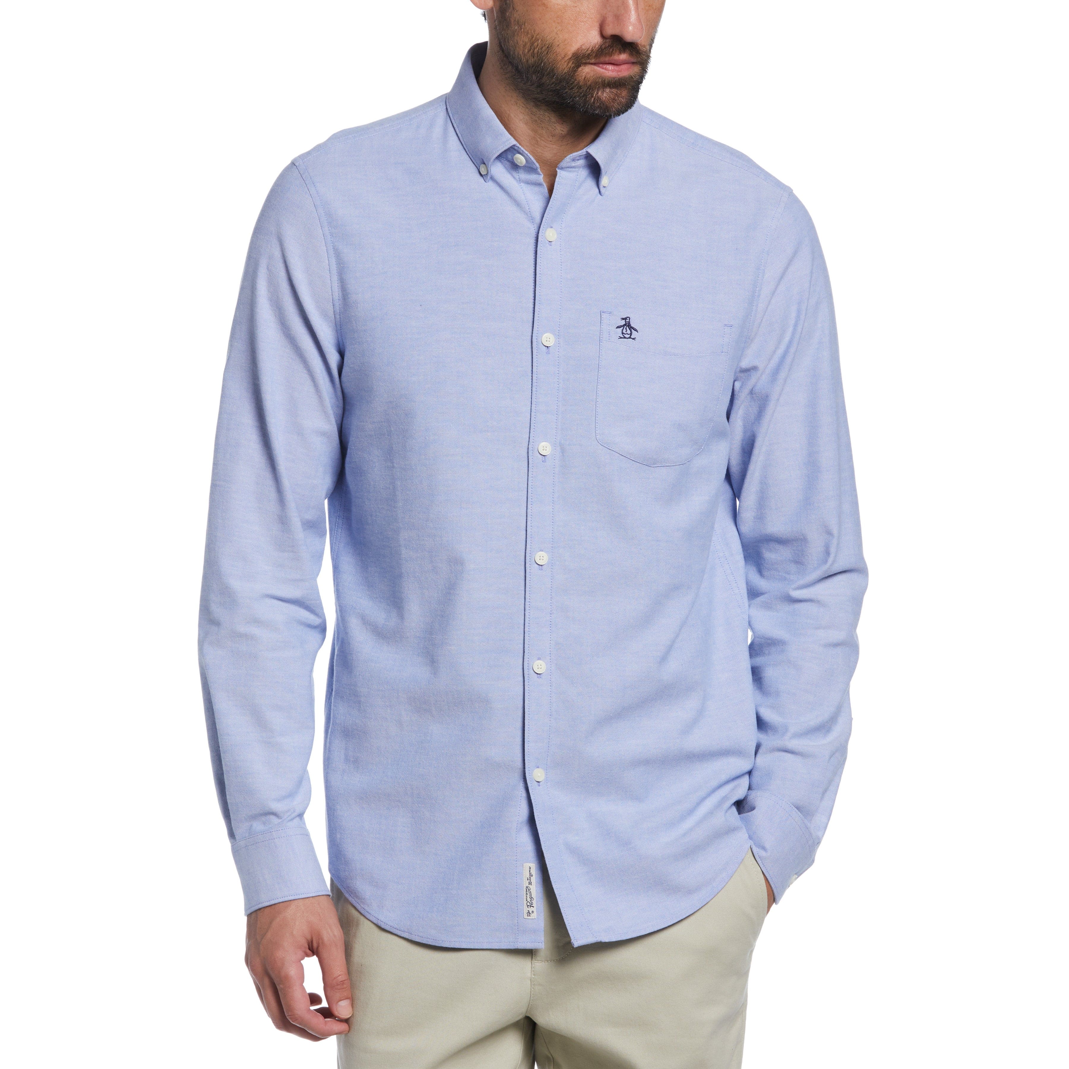 EcoVero™ Oxford Long Sleeve Pocket Shirt