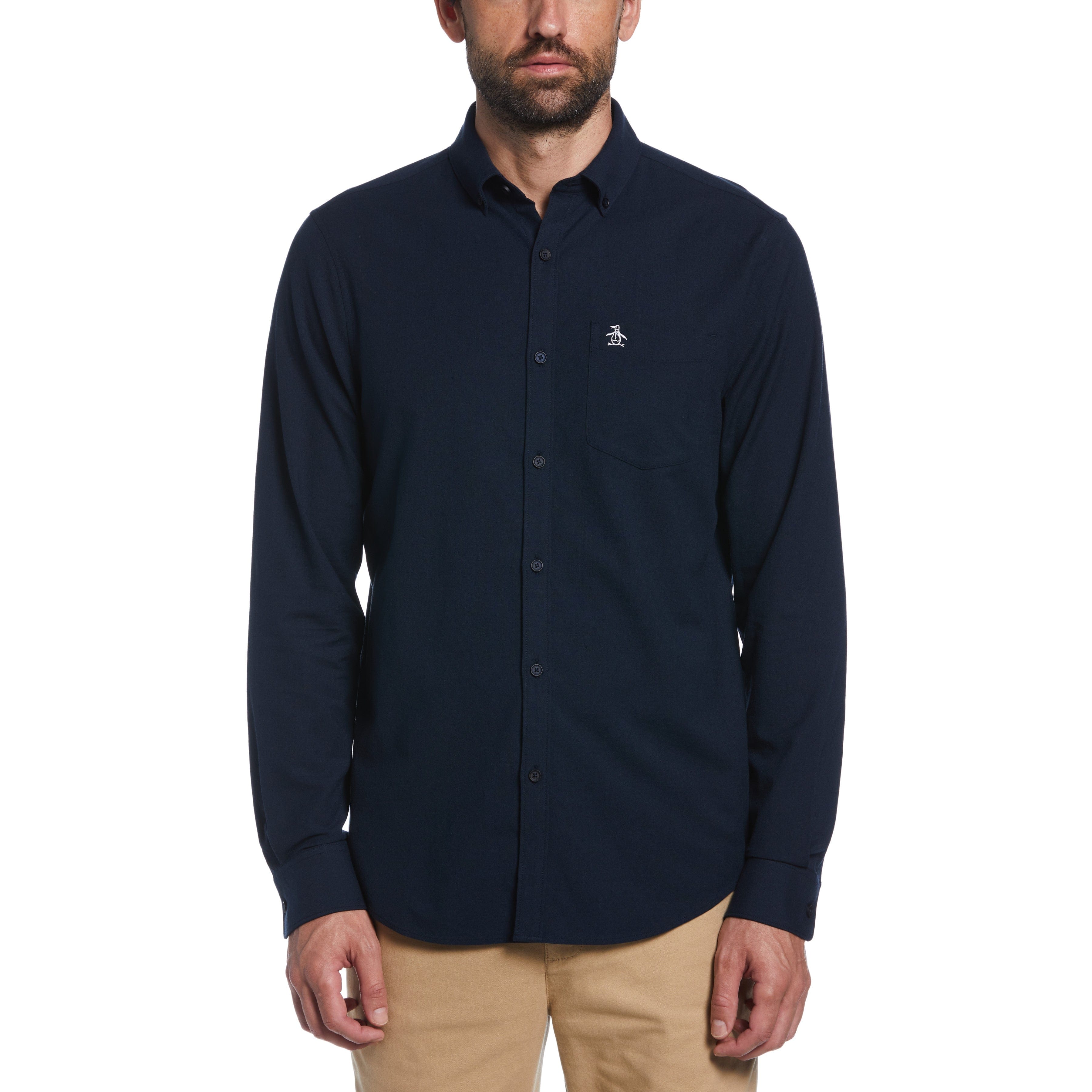 EcoVero™ Oxford Long Sleeve Pocket Shirt