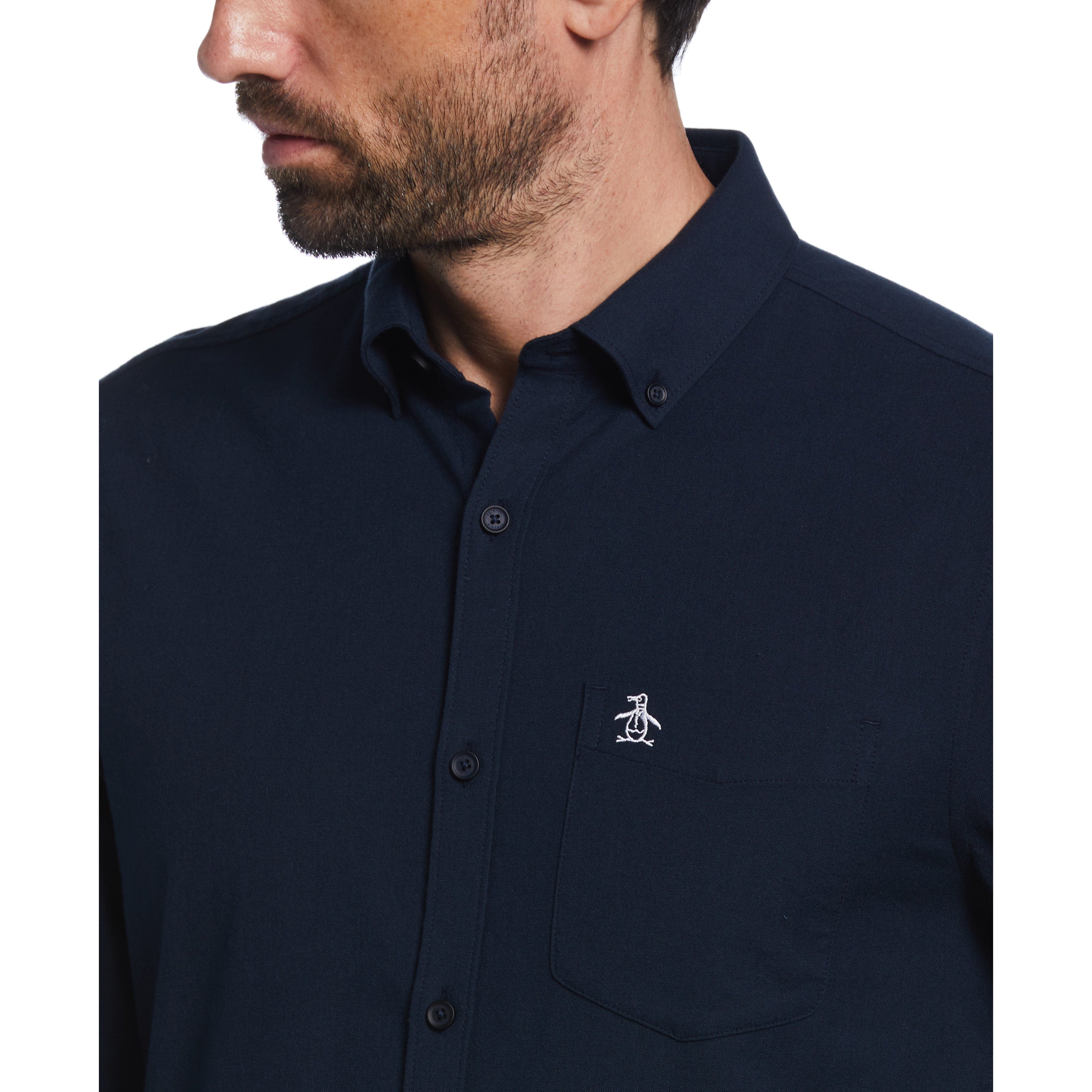 EcoVero™ Oxford Long Sleeve Pocket Shirt