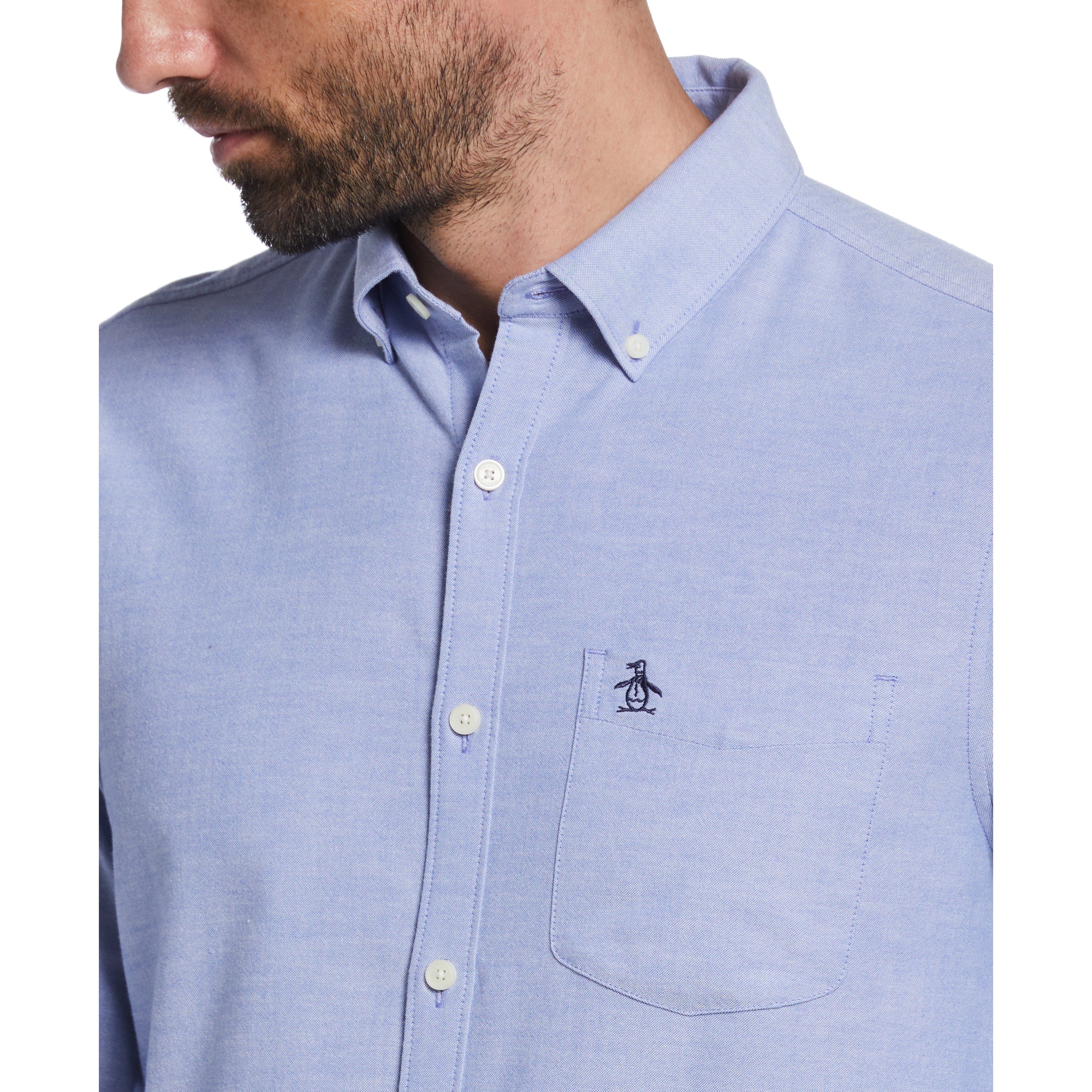 EcoVero™ Oxford Long Sleeve Pocket Shirt