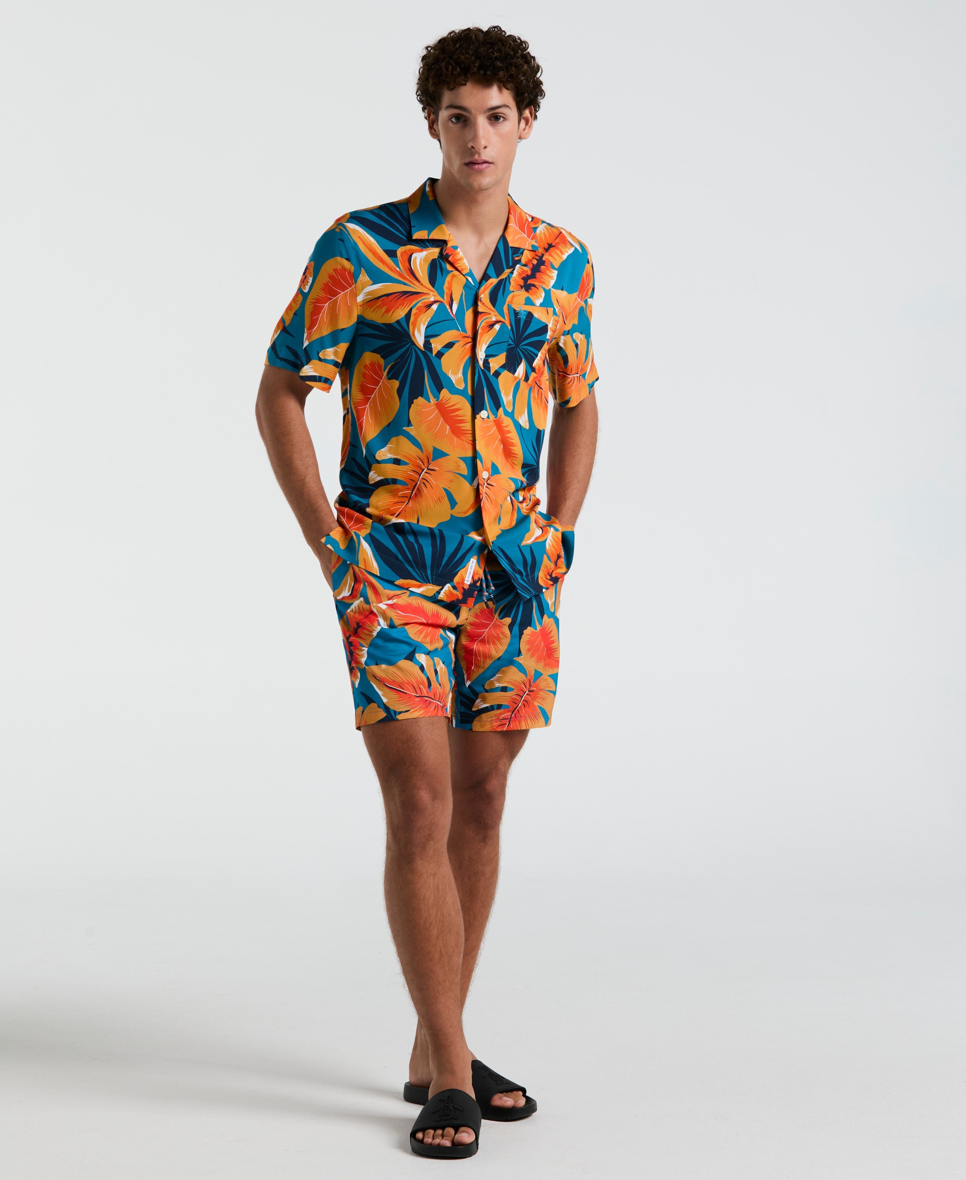 EcoVero™ Tropical Leaf Print Shirt